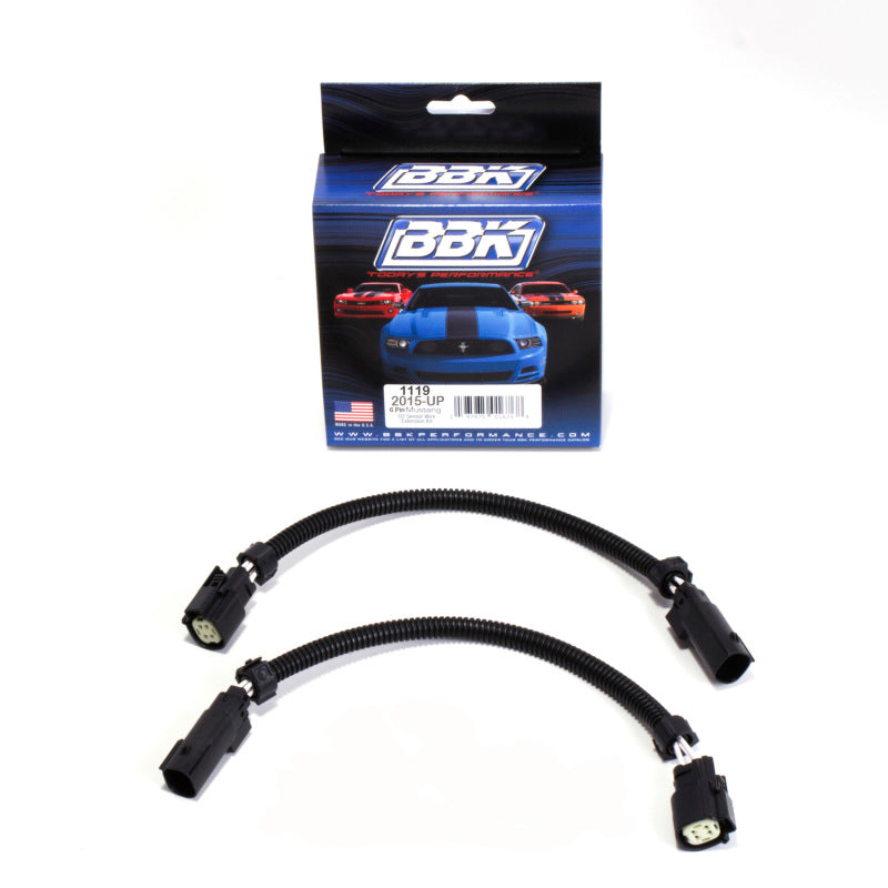 BBK 2015 Mustang GT V6 6-Pin Front O2 Sensor Wire Harness Extensions 12 (pair)
