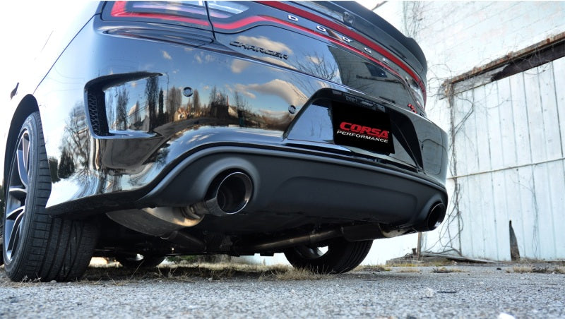 Corsa 15-16 Dodge Charger SRT/Scat Pack/R/T 6.4L Black Xtreme Cat-Back Exhaust