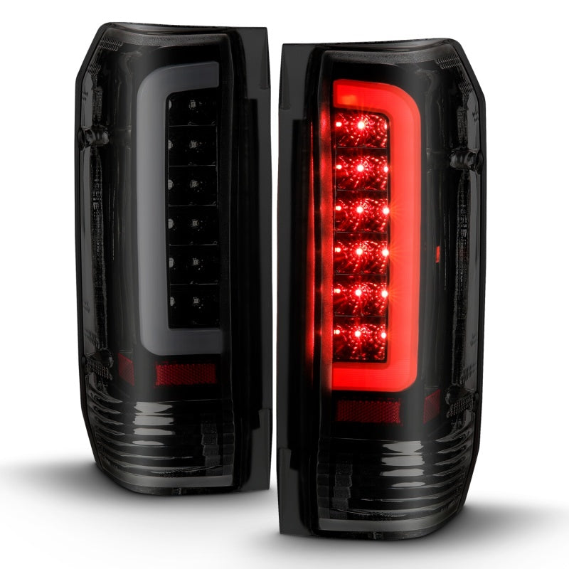 ANZO 1987-1996 Ford F-150 LED Taillights Black Housing Smoke Lens (Pair)