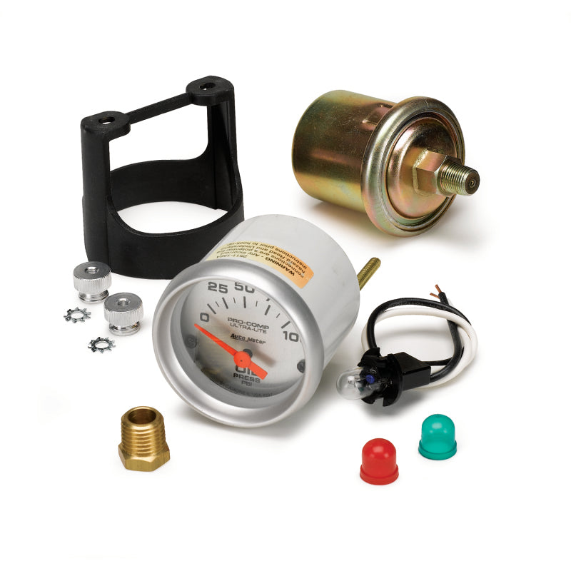 Autometer Ultra-Lite 52mm 0-100 PSI Electronic Oil Pressure Gauge