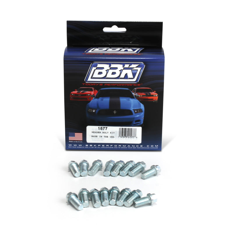BBK Ford SBF 302 351W Exhaust Header Bolt Kit - 3/8-16 0.75in (16)
