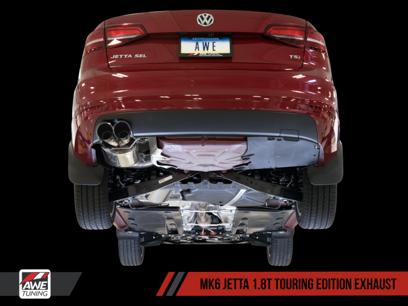 AWE Tuning Mk6 GLI 2.0T - Mk6 Jetta 1.8T Touring Edition Exhaust - Diamond Black Tips